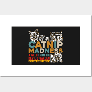 Cute Catnip Madness Cute Kitten Funny Cat Pet Humor Posters and Art